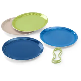 Tchibo - 4 Picknickteller - dunkelblau