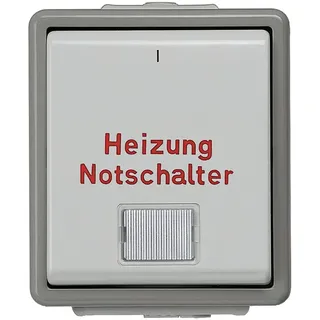 Siemens Heizung-Notschalter Delta dunkelgrau/hellgrau