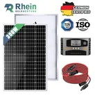 Rhein Beleuchtung Solarmodul 300W 12V Solaranlage Set – für Wohnmobil, Camping, Boot & Offgrid, (Inkl. 3 m MC4-Kabel, MC4-Stecker & Alurahmen – Plug & Play), Monokristallin mit MPPT Regler, IP65 wasserdicht & effizient