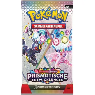 Pokémon Prismatische Entwicklungen | 1 Boosterpack (Deutsch) | Special Edition mit Evoli-Entwicklungen | 10 Sammelkarten + Online-Code mit Heartforcards® Versandschutz