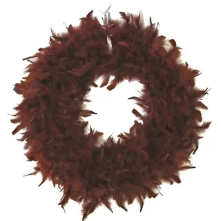 Exner GmbH Garten- & Wohnaccessoires Dekokranz Federkranz Deko Hänger Ostern Braun Rost XL Groß, sehr Groß braun