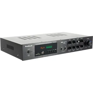 HiFi Verstärker mit Bluetooth 5.0, 600W Mini Verstärker Heimkino Stereo Verstärker mit Fernbedienung und LED HiFi Stereo Verstärker Endstufe für Zuhause und Auto
