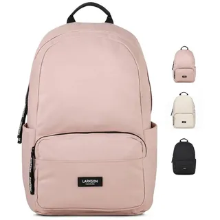 LARKSON Schulrucksack Mädchen & Jungen Teenager Rosa - No 3 Rucksack Damen & Herren für Schule - 16" Laptopfach - Aus Recyceltem PET - Wasserabweisend - Einheitsgröße