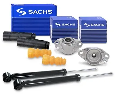 Bestprice 2x Stoßdämpfer + SACHS Domlager + SACHS Staubschutzsatz hinten [Hersteller-Nr. 40930831] für Audi, Seat, Skoda, VW