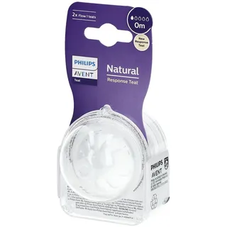 Philips Natural Response - Sauger 1 extra langsame Durchflussrate, 2er-Pack - SCY961/02 Trinksauger Flow 0 m 2 St.