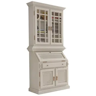 Casamia Sekretär Sekretär Duett mit Aufsatz-Schrank B 103 H 212 cm Pinie massiv