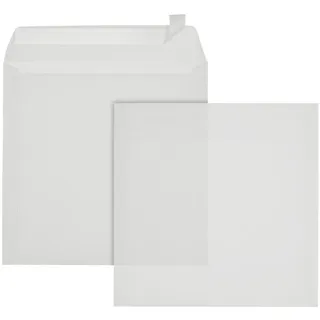 ÖKI Briefumschläge quadratisch ohne Fenster transparent haftklebend 50 St.