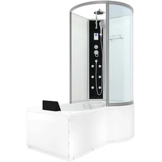 AcquaVapore Kombination Badewanne Dusche K50-L01 Duschtempel 170x100