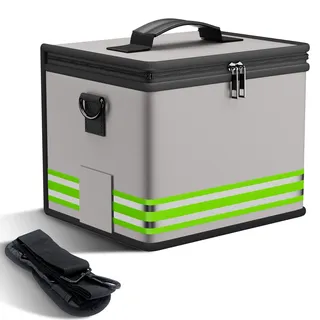 Feuerfeste Akku Tasche,Lipo Safe Bag,Explosionsgeschützte 25x20x18cm Lipo-Akku-Aufbewahrungsbox LiPo Guard Safe Bag Schutztresortasche zum Laden und Aufbewahren mit Doppelreißverschluss