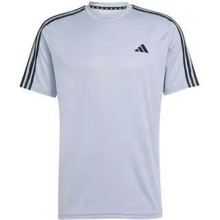 adidas Herren Shirt Train Essentials 3-Streifen, HALSIL/BLACK, L