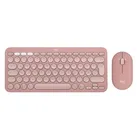 Logitech Pebble 2 Combo Rosa - Schlanke Multi-Device Bluetooth®-Tastatur und -Maus mit anpassbaren Tasten