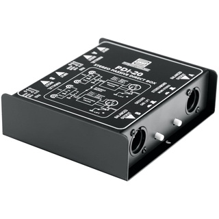 Pronomic PDI-20 passive Stereo-DI-Box - Frequenzbereich: 15 Hz - 30 kHz - Stereo/Mono-Schalter - Pad-Schalter - Ground-Lift - schwarz