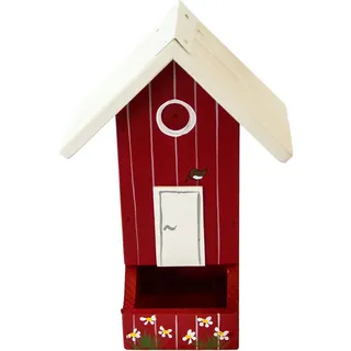 Futterhaus für Vögel, Vogelfutterhaus aus Holz, Wandmontage, Vogelhaus