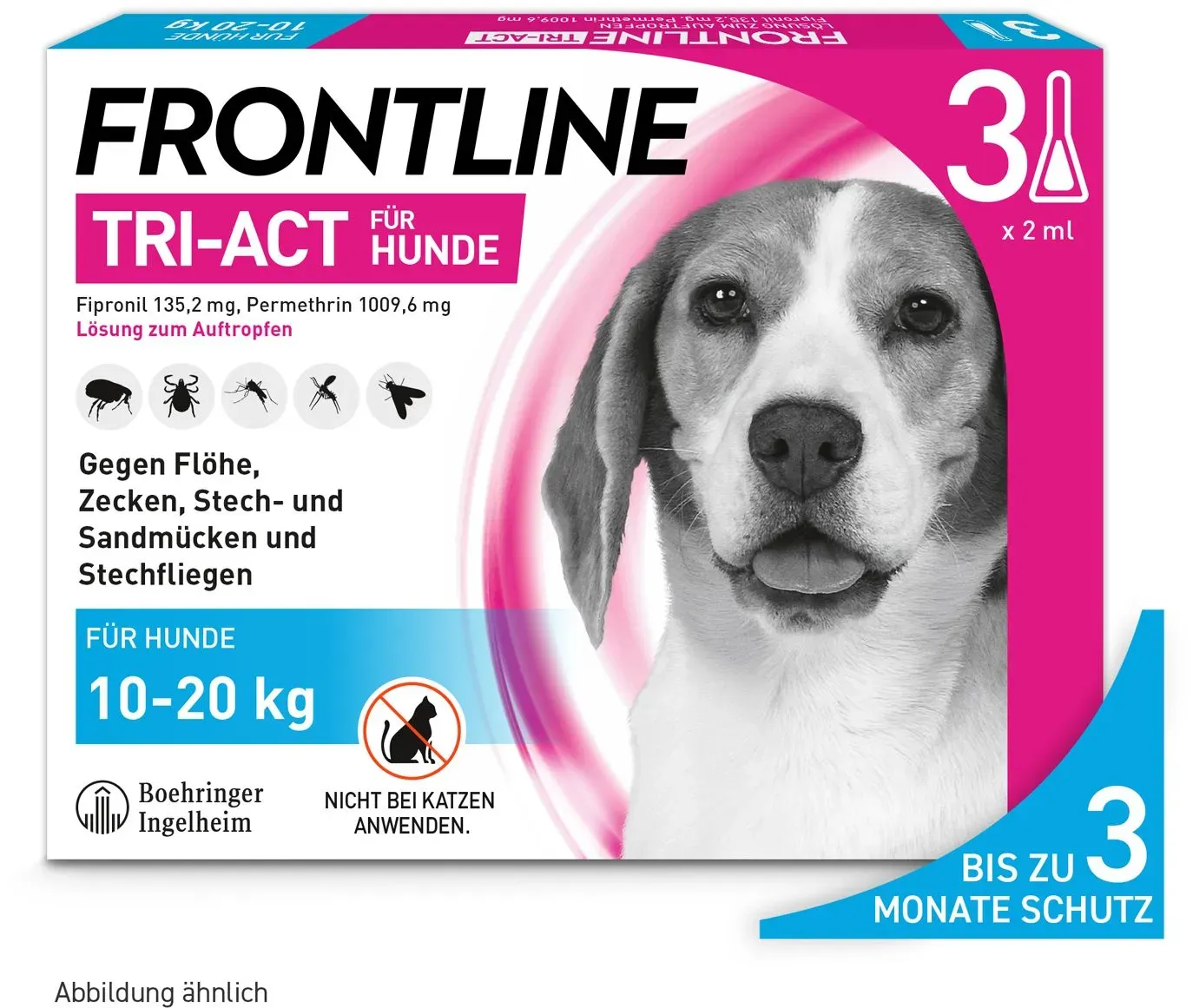FRONTLINE Tri-Act Lsg.z.Auftropfen f.Hunde 10-20kg 3 St.