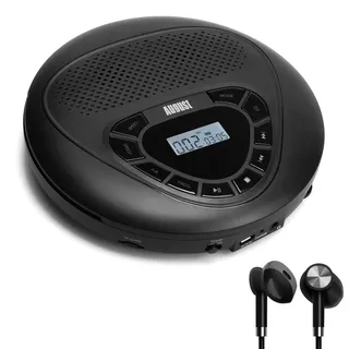 August SE10B CD-Player Schwarz tragbarer CD-Player