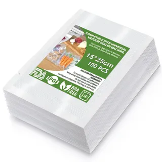 koosreel Profi Folienbeutel für alle Vakuumiergerät 100 Beutel Vakuumbeutel, Acryl