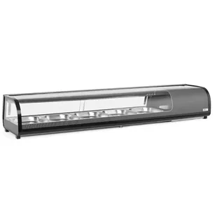 HENDI Sushi-Anzeige, Arktic, 220-240V/190W, 1800x420x(H)265mm