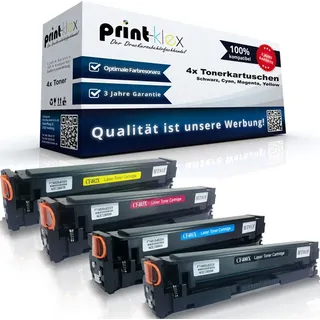 4x kompatible Tonerkartuschen für HP Color LaserJet Pro M274n Pro M277dw Pro M277n CF 400 X CF 401 X CF 402 X CF 403 X HP 210X HP 210A HP210X HP21...