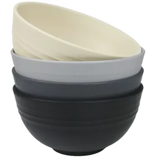 greenandlife 24 OZ Kunststoff Müslischalen/Salatschalen, Ramen Schüssel 4er Set, Leicht und Unzerbrechliche, BPA-frei, Camping Suppenschalen für Kinder und Erwachesene, Mikrowellen& Spülmaschinenfest