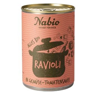 Nabio Fertiggericht Ravioli, Bio, vegan, in Gemüse-Tomatensauce, 400g