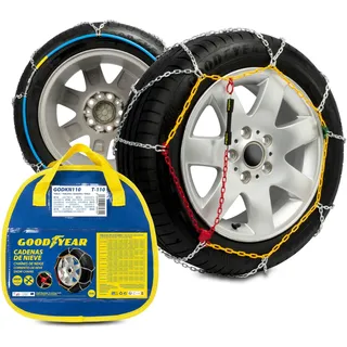 Goodyear Satz von 2 x 9mm Metall Auto Schneeketten Größe 110 mit automatischem Spanner