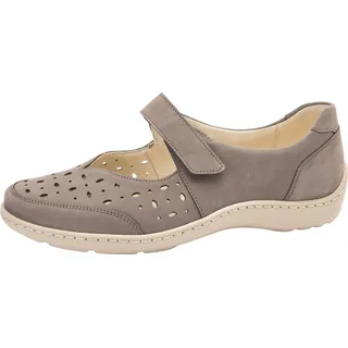 Waldläufer HENNI Ballerina Klettschuh, Komfortschuh mit Perforation, H-Weite beige 38,5 EU (5,5 UK)