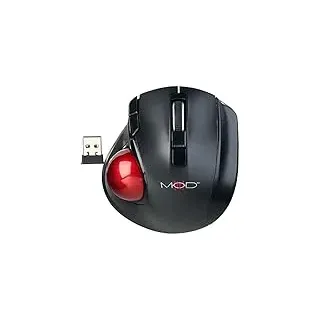 Mod-it Trackball Maus: Kabelloser Funk-Laser-Trackball mit 5 Tasten und Scrollrad, 1.200 DPI (Funk Maus, Kabellose Trackball-Maus, Mauspad)
