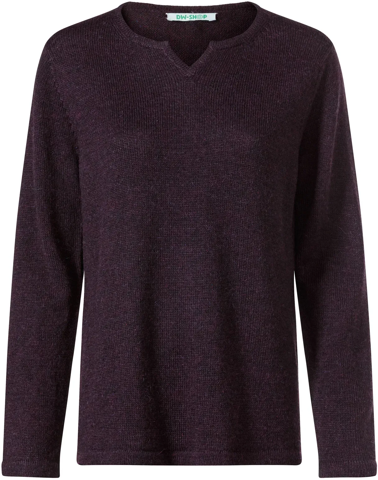 Alpaka-Pullover, Melange pflaume, 52/54