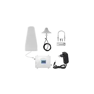 Weytoll Mobilfunk Signalverstärker, Band 3 900 1800 2100 GSM DCS WCDMA 2G/3G/4G LTE Handy Signalverstärker Set, für E-Plus, T-Mobile, Vodafone, 60±3dbi Magnetfuß Antenne mit 10M Kabel