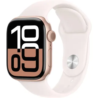 GPS + Cellular 42 mm Aluminiumgehäuse roségold Sportarmband blassrosa S/M