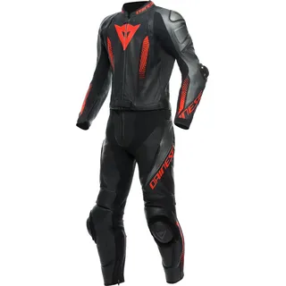 Dainese Laguna Seca 5 2tlg. perforiert - Schwarz/Grau/Neon-Rot - 56
