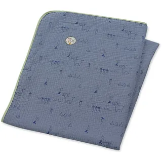 Sterntaler Sterntaler® Schmusedecke Musselin Emmis Garden" blau