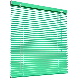 Victoria M. Aluminium Jalousie 50 x 130 cm, grün, Jalousie ohne Bohren, inkl. Klemmclips