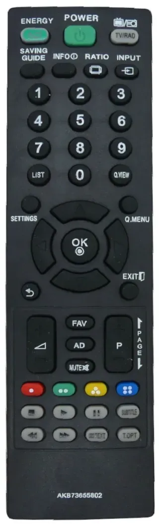 Ersatz- Fernbedienung AKB73655802 Remote Control für LG Fernseher