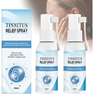Tinnitus Relief Spray, Tinnitus Spray, Tinnitus Ear Drops, Tinnitus Relief for Ringing Ears, Anti Tinnitus Earwax Removal Spray, Anti Tinnitus Treatments Spray (2 Pcs)