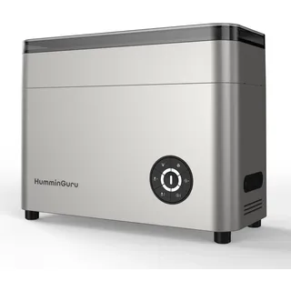 HumminGuru Ultraschall-Schallplattenreiniger – 40-kHz-Ultraschall-Schallplatten-Reinigungsgerät mit Automatischer Trocknung, Schallplatten Reinigungsset mit Wasserfilter(NOVA White Sand, 7/10/12 Zoll)