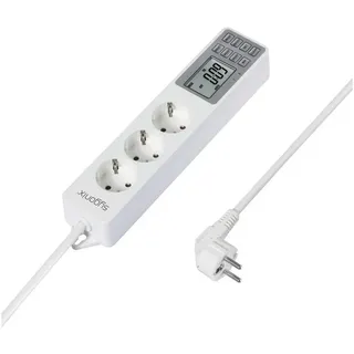 Sygonix SY-4675078 Steckdosenleiste mit Schaltuhr 3fach Weiß Schutzkontakt 1 St.