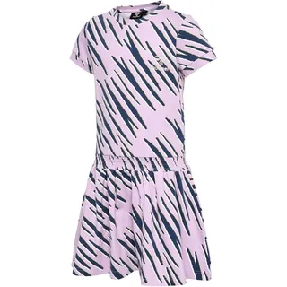 hummel hmlRUSHY AOP kurzarm Kleid Mädchen 3308 orchid bloom 146