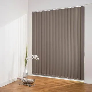 LIEDECO Vertikalanlage Maß, 127 mm Lamelle, 200 x 250 cm, braun