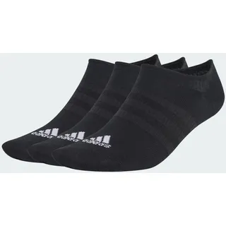 Adidas Thin and Light No-Show Socken, 3 Paar Black / White 46-48