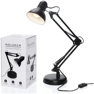 Goods+Gadgets Retro Arbeitsplatzlampe Leselampe Schreibtischlampe Tischlampe Arbeitsplatz-leuchte Schreibtisch-Leuchte Nachttischleuchte mit Gelenk-Arm aus Metall inkl. LED Glühbirne