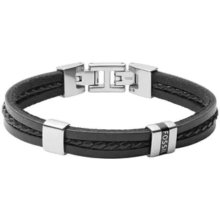 Fossil Armband Vintage Casual Multi-Strand Leather Bracelet Black