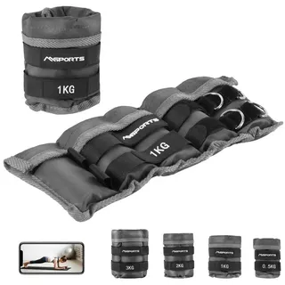 MSports® Gewichtsmanschette Gewichtsmanschetten Professional -einstellbar- Paar von 0,5 - 3 kg