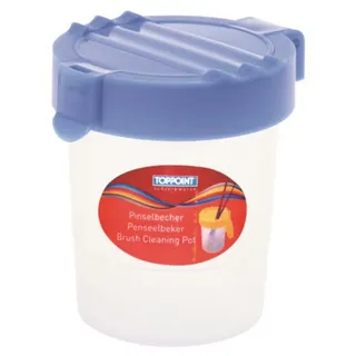 Toppoint Pinselbecher mit Deckel blau