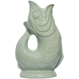 Gluckigluck Wasserkaraffe, (Original Gluggle Jug aus England), mit Gluckergeräusch, handgefertigt, ikonisches Fisch-Design, 1,2 L grün