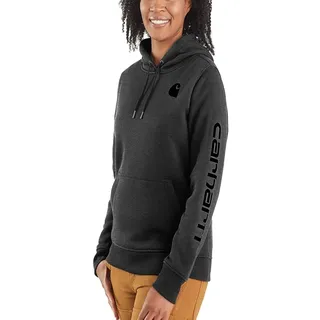 Carhartt Damen Clarksburg Graphic Sleeve Pullover Sweatshirt (Regular and Plus Sizes), Anthrazit meliert, Small - S