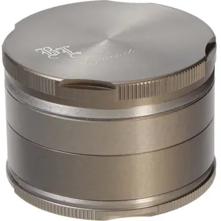 Black Leaf Grinder New Edge Granite Grinder 4-tlg., 63mm, Crusher, Cruncher manuell, Perfekt für Einsteiger und Profis, Für Joint, Weed, Gras, Cannabis grau