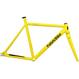 FabricBike Light - Fixed Gear Fahrrad Rahmen, Single Speed Fixie Fahrrad Rahmen, Aluminium Rahmen und Gabel, 4 Farben, 3 Größen, 2.45 kg (Größe M) (Light Matte Yellow, S-50cm)