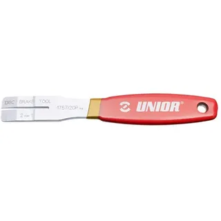 Unior 2 in 1 Scheibenbremswerkzeug Brems-Werkzeug, rot, Einheitsgröße