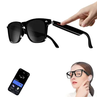 Cyanvue Ai Smart Glasses,smart Glasses with AI,smart Brille,brille Mit Kopfhörer Bluetooth,2025 Neu AI Übersetzungsbrille Mit 100+ Sprachen, Echtzeit Translation Kabellose Earbuds Antiblau-Licht-A